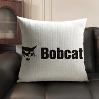 Car Cool B-Bobcat Cushion Cover Summer Breathable Linen Organic Fabric Double-Sided Printing Sofa Pillow Case Home Decor Peach skin 18*18(CM)-1Pcs white