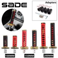 100/150/200mm JDM Katana Shift Knob Samurai Sword Gear Shifter Knob with 4 Adapters Universal Fits Most Automatic Car gray