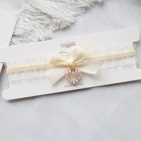Sweet Lolita Pearl Love Bow Choker Necklace gray