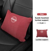 Automobilio sėdynės galvos atrama kaklo atrama juosmens pagalvė zomšos apdaila Nissan Navara Almera Sentra Rogue Pathfinder Sylphy Leaf brown