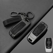 Valdymo rakto dangtelio krepšys Odinis automobilio rakto dėklas Dangtelis Mercedes Benz E S G klasėms GLC CLE CLA GLB GLS W177 W205 W213 W222 X167 6U black