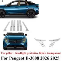 Automobilio TPU interjero centrinės konsolės permatoma apsauginė plėvelė, skirta Peugeot E-3008 E-5008 2026 2025 GPS navigacijos LCD ekranui PPT Right-hand drive sidabras