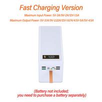 40 Cells 18650 DIY Power Bank Case Kit Detachable No Soldering 22.5W Fast Charge Digital Display Shell Without Battery Wireless raudona