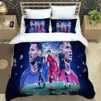 Ronaldo, Messi, Mbappe, Neymar Pattern Quilt Cover With Pillowcases Microfiber Digital Printed Bedding Set Twin Full Queen King EU Single 135x200cm