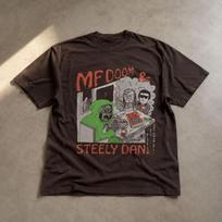 MF DOOM Steely Dan Mashup Graphic T-Shirt Unisex Retro Cotton Tee XXL gray