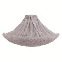 Pleated Design No Bone Petticoat 58 Styles Hexagon Mesh Crinoline  Dance Performance 10 gray