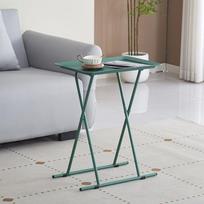 Lengvas plastikinis sulankstomas stalas, sulankstomas stalviršis, taupantis vietą, skirtas stovyklavimui, biurui, studijoms, miegamajam Dark green