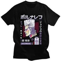 JoJo's Bizarre Adventure Jean Pierre Polnareff Black T-Shirt XXL juoda