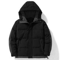Vyriškas 5xl negabaritinis pūkinis paltas Parkas žieminė striukė, vyriška, kokybiška, šilti rudeniniai drabužiai su gobtuvu 5XL juoda