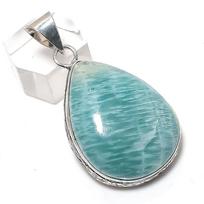 Natural Amazonite Gemstone 925 Sterling Silver Jewelry Pendant 2.01  r7I00 white