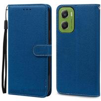 Dėklas Motorola G06, atverčiamas odinis piniginės viršelis, skirtas Motorola Moto G06 dėklui, knygos viršelis, Capa MotoG06 mobiliojo telefono dėklas, Fundas For Moto G06 tamsiai mėlyna spalva