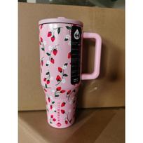 HydroJug puodelis 32OZ 40OZ kelioninis su šiaudeliu dangteliu nerūdijančio plieno vakuuminis izoliuotas automobilio puodelis dvigubos sienelės termosas šaltiems kelioniniams gėrimams 40OZ