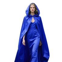 Helovino burtininko apsiaustas suaugusiems Lengvas kvėpuojantis kostiumas Cosplay vakarėliams Role-play pasirodymams S mėlyna