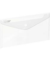 Dėklas - vokas su spaustuku GRAND, DL, 225x124 mm, baltas