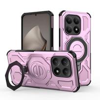 Xiaomi Redmi 15C 5G/4G (171.6*79.5*8mm) Magnetic Ring Case 360° Rotatable [Military-Grade Drop Protection] + Metal Plate for MagSafe Phone Case violetinė