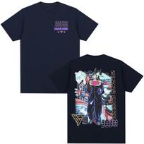 Anime JoJo Bizarre Adventure T-shirt Higashikata Josuke Manga T-shirts Men's Women Fashion Casual Loose Short Sleeves T Shirt M balta
