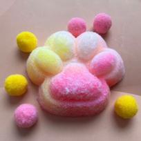 Mochi Taba Squishy New Fidget Toy Kawaii Plush Cat Paw Silicone Cat Foot Pinching Rebound Decompression Stress Kids Toys Gifts pink