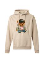 GUESS Megztinis be užsegimo 'TEDDY BEAR' marga smėlio spalva / ruda / pastelinė žalia / juoda