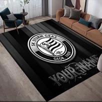 Custom Name SK Sturm Graz Flannel Pattern Square Carpet,Area Rug,Carpet Rug for Living Room Bedroom Sofa Playroom Decor,Non-slip Floor Mat 100x120cm( 39x47in )