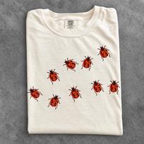 Vintažiniai Boružėlės Marškinėliai, Retro Vabzdžio T-shirt, Boružėlės Spausdinimas, 90s Y2K Marškinėliai, Gamtai Mylimam S white