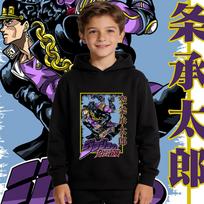 JoJo's Bizarre Adventure: Stone Ocean  Printed Kids' Hoodie – Boys' & Girls' Fleece-Lined Warm Pullover for Autumn/Winter – Soft, Casual Style 140 gray