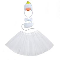 Šventiniai rekvizitai Vištos Viščiuko Antis Žąsis Cosplay Lėkštė Sijonas Uodega Pirštinės Rinkinys Helovino Gimtadienio Dovana Kostiumas One Size white