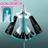 Mikuu Cosplay Kostiumas DokiDoki-R Mikku Cosplay Moteriškas Mielas Trumpas Suknelės Kostiumas Helovinas Mikuu Cosplay XL&PRE-SALE black