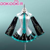 Mikuu Cosplay Kostiumas DokiDoki-R Mikku Cosplay Moteriškas Mielas Trumpas Suknelės Kostiumas Helovinas Mikuu Cosplay XL&IN STOCK gray
