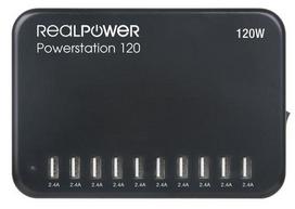 RealPower Power Station 120 Smartphone, Tablet Black AC Indoor