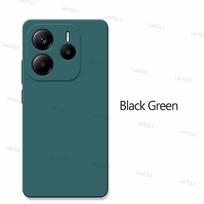 For Xiaomi Redmi Note 14 Case Xiaomi Redmi Note 14 Pro Plus Cover TPU Shockproof Liquid Silicone Phone Case Xiaomi Redmi Note 14 RedmiNote14Pro 4G black
