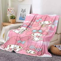 1 vnt. My Melody pledas Lengvas flanelinis užklotas sofai, lovai, kelionėms, stovyklavimui, svetainei, biurui, sofos kėdei 80cmx120cm pink