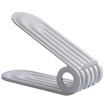 Dual-Layer Adjustable Shoe Rack: Space-Saving Foldable Shoe Storage Organizer. pilka spalva