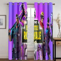3D Pattern Print Online Competitive Games Boy Free Shipping 2 Pieces Thin Shading Window Curtain for Living Space Rest Room Home Decor Hook 100W130H(CM)40x51in&Grommet Top purple