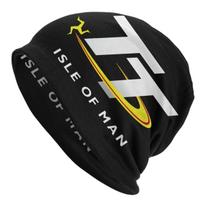 Custom Isle Of Unisex Tt Racing Motorcycle Bonnet Hats Cool Knitted Hat For Women Unisex Autumn Winter Warm Skullies Beanies Caps Beanies Hat black