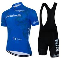 Tour De Italia Giro Dviratininko Džersio Rinkinys Vyriškas Komandos Trumpomis Rankovėmis Dviračio Uniforma Maillot Ropa Ciclismo Vasariniai Dviračių Drabužiai M blue
