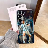 Lionelio Messi- puolėjas Telefono dėklas Samsung S25, S24, S21, S22, S23, S30, Ultra, S20, Plus, Fe, Note, 10, 9, 5G Skaidrus dangtelis Samsung S24ULTRA black