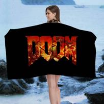 Games D-Doom Microfiber Beach Towel Absorbent Quick dry Soft Yoga Swimming Resort Mountain Climbing Towel Cotton 30x30cm brown