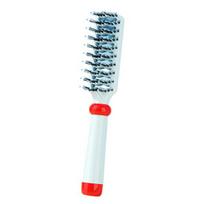 Curved Vented Hair Detangling Brush, Scalp Massage Paddle Brush for Wet Dry Hair, Scalp Massage Blow Drying Hair Detangler Brush A raudona