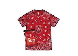 Supreme Hanes Bandana Tagless Tees (2 Pack) Red L brown