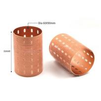 6*9cm Aliuminio šerdis Lipnus plaukų suktukas Grynas nailono Velcro ritinėlis Savaime laikantis formavimo karštas terminis tūrio formavimo įrankis oranžinė