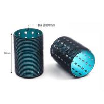 6*9cm Aliuminio šerdis Lipnus plaukų suktukas Grynas nailono Velcro ritinėlis Savaime laikantis formavimo karštas terminis tūrio formavimo įrankis black