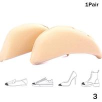 Memory Foam Toe Plug Soft Half Insoles Reusable Toe Sponge Filler Insert For Shoes Adjustable Too Big Foot Brace Pads Unisex beige