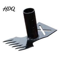 Rust Resistant Weed Removal Tool Long Handle Puller Heavy-Duty 2-in-1 Weeding Hand Rake Heavy Duty And Hoe for Easy Soil Loosening Digging in C gray