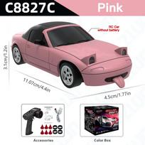 C8827 1:43 4WD RC Driftas su LED apšvietimu, ESP giroskopu, pilnai proporcingu nuotolinio valdymo transporto priemonės elektriniu modeliu, žaislas vaikams, dovana gray