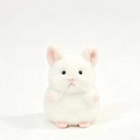 Mielas baltas kūdikis žiurkėnas pliušinis žaislas Žavingas augintinis degu įdarytas gyvūnas minkšta lėlė pelės pliušinis žaislas mergaitei berniukui 14cm white