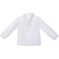 Vaikų viduramžių pirato kostiumas: Renesansiniai marškiniai ir trumpos kelnės. 130 cm white
