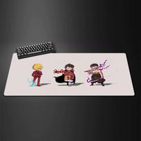 One Piece Pirate Crew Anime Gaming Mouse Pad Large Rubber Keyboard Desk Mat With 2MM Stitched Edge Design 30cmx60cm(11.8x23.6inch) gray