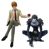 Hot Anime Death Note Sitting Posture Figurine Kira Night God Moon Death God Ryuk Character PVC Model Ornament Comic Peripherals gray