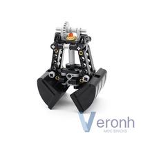 Excavator Clamshell Bucket Grab Kit The Crawler Crane Mechanical  Model MOC Building Blocks High-Tech Bricks Construction Toys gray