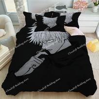 Animation Jujutsu Kaisen Bedding set Satoru Gojo Duvet Cover Soft Quilt Cover and Pillowcas for Teens SingleDoubleQueenKing EU Single 135*200cm/53x79in 3pcs